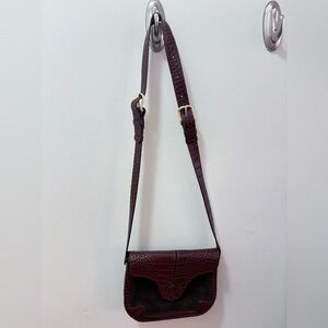 Rouje Elegant Brown Leather Crossbody Bag